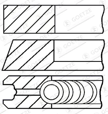 GOETZE ENGINE 08-114907-00 - Kolbenringsatz Aktuell