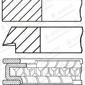 Mega-Angebot GOETZE ENGINE 08-137200-00 - Kolbenringsatz