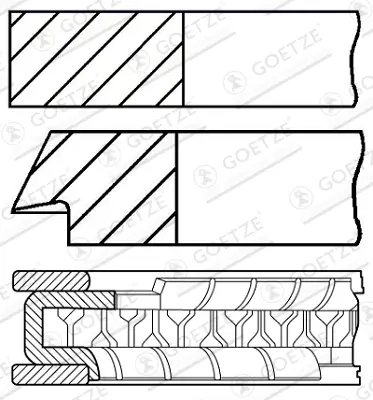 Mega-Angebot GOETZE ENGINE 08-137200-00 - Kolbenringsatz