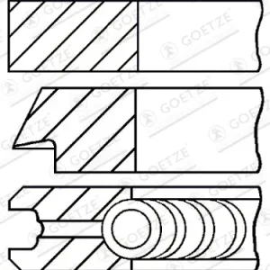 Schneller Versand GOETZE ENGINE 08-429300-00 - Kolbenringsatz - Goetze Diamond Coated LKZ-Ring