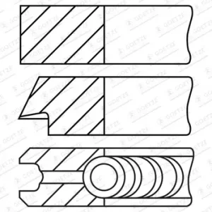 Beliebt GOETZE ENGINE 08-432200-10 - Kolbenringsatz - Goetze Diamond Coated LKZ-Ring