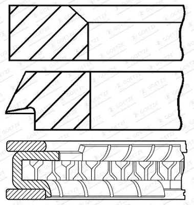 GOETZE ENGINE 08-446600-00 - Kolbenringsatz Meistverkauft