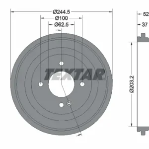 Ausverkauf TEXTAR 94048100 - Bremstrommel