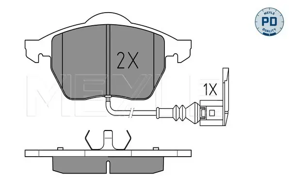 Sichere Zahlung MEYLE 025 233 9219/PD - Bremsbelagsatz, Scheibenbremse - MEYLE-PD Advanced performance and design.