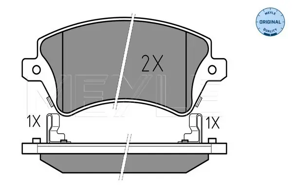 MEYLE 025 237 6617/W - Bremsbelagsatz, Scheibenbremse - MEYLE-ORIGINAL True to OE. Preisreduziert