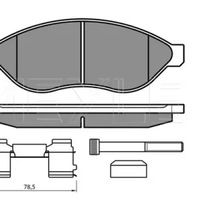 Begrenztes Angebot MEYLE 025 244 6819/W2 - Bremsbelagsatz, Scheibenbremse - MEYLE-ORIGINAL True to OE.