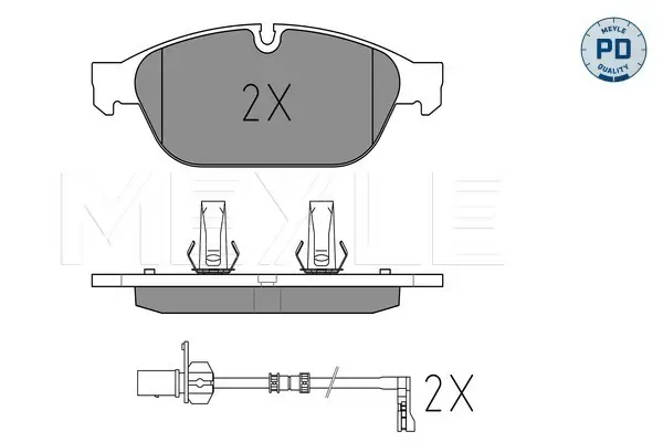 MEYLE 025 261 5820/PD - Bremsbelagsatz, Scheibenbremse - MEYLE-PD Advanced performance and design. Highlight