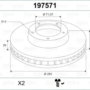 Heißes Angebot VALEO 197571 - Bremsscheibe