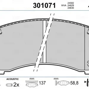 Highlight VALEO 301071 - Bremsbelagsatz, Scheibenbremse - FIRST