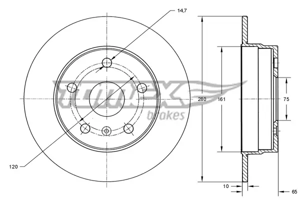 TOMEX Brakes TX 74-00 - Bremsscheibe Top-Angebot