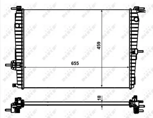 Markenware NRF 53011 - Kühler, Motorkühlung