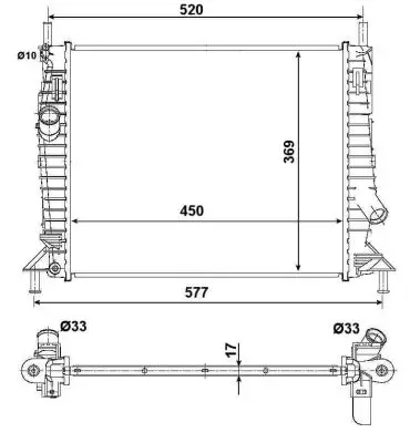 Markenware NRF 53028 - Kühler, Motorkühlung - EASY FIT