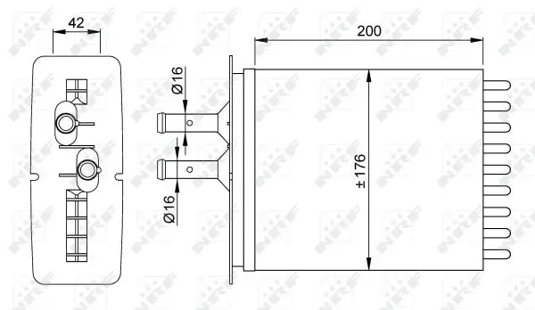 NRF 53205 - Wärmetauscher, Innenraumheizung Sonderaktion