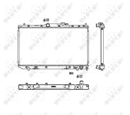 Zertifiziert NRF 53446 - Kühler, Motorkühlung - EASY FIT