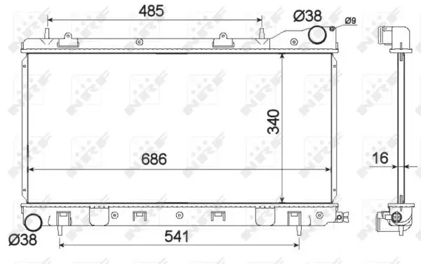 Preis Gesenkt NRF 53595 - Kühler, Motorkühlung