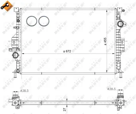 Sale NRF 53811 - Kühler, Motorkühlung - EASY FIT