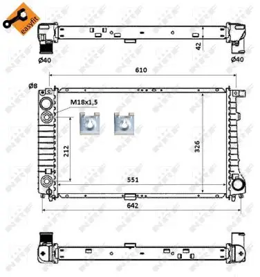 Saisonangebot NRF 53877 - Kühler, Motorkühlung - EASY FIT