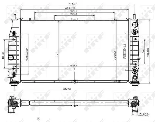 Ausverkauf NRF 53954 - Kühler, Motorkühlung - EASY FIT