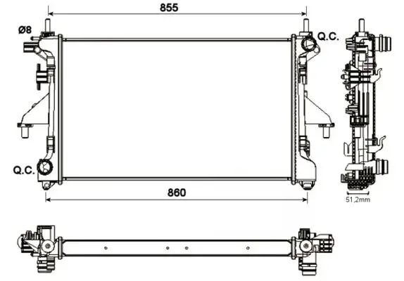 Nur Für Kurze Zeit NRF 54204 - Kühler, Motorkühlung
