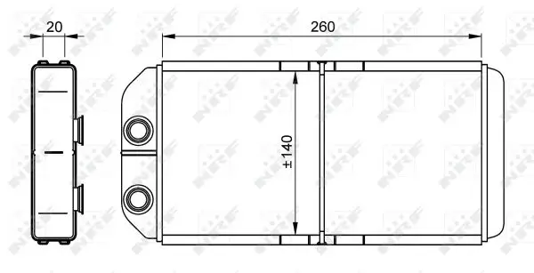 Geprüft NRF 54261 - Wärmetauscher, Innenraumheizung