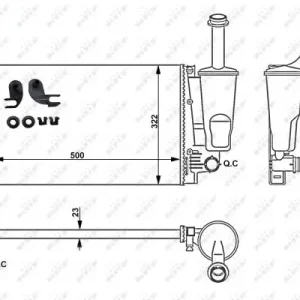 Zertifiziert NRF 58170 - Kühler, Motorkühlung - EASY FIT