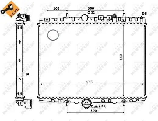 Ausverkauf NRF 58352 - Kühler, Motorkühlung - EASY FIT