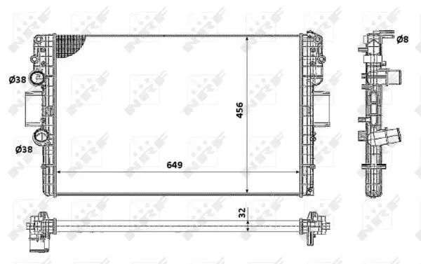 Preisreduziert NRF 58361 - Kühler, Motorkühlung