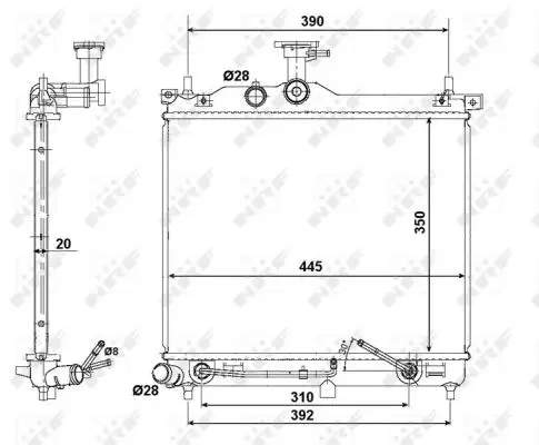 Letzte Chance NRF 58425 - Kühler, Motorkühlung