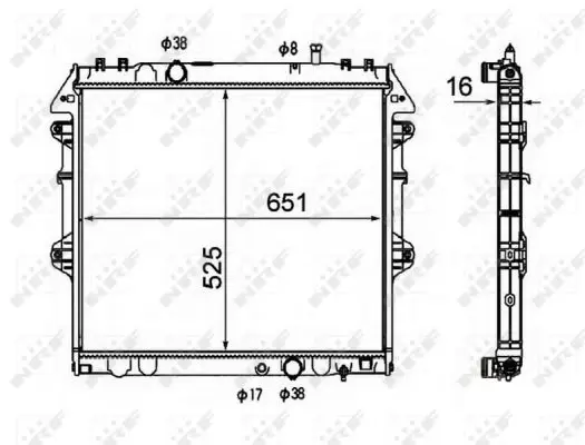 NRF 58491 - Kühler, Motorkühlung Schneller Versand