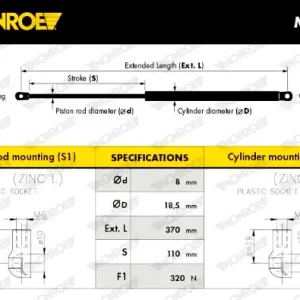 Sonderaktion MONROE ML5694 - Gasfeder, Koffer-/Laderaum - MONROE MaxLift