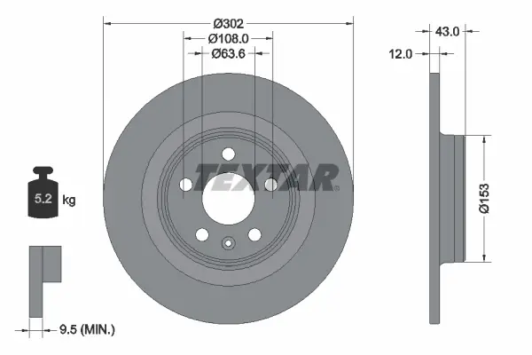 TEXTAR 92295105 - Bremsscheibe - PRO+ Sonderangebot
