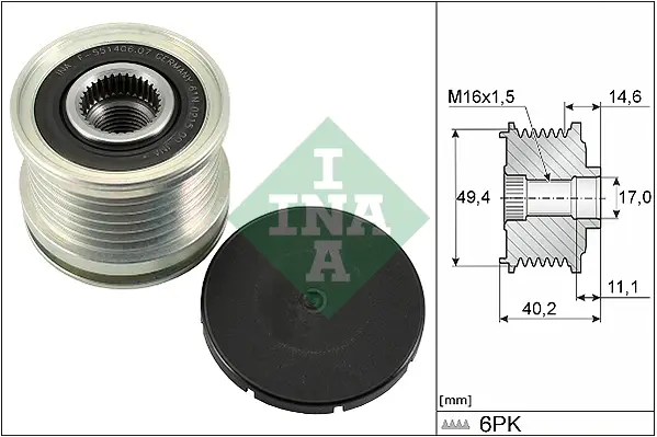 Highlight INA 535 0124 10 - Generatorfreilauf