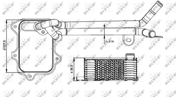 Wochenendangebot NRF 31261 - Ölkühler, Motoröl