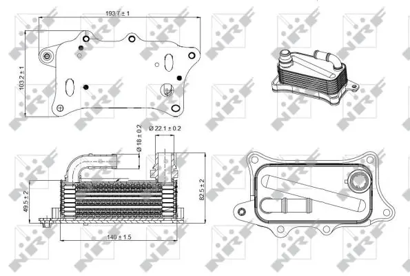NRF 31270 - Ölkühler, Motoröl Beliebt