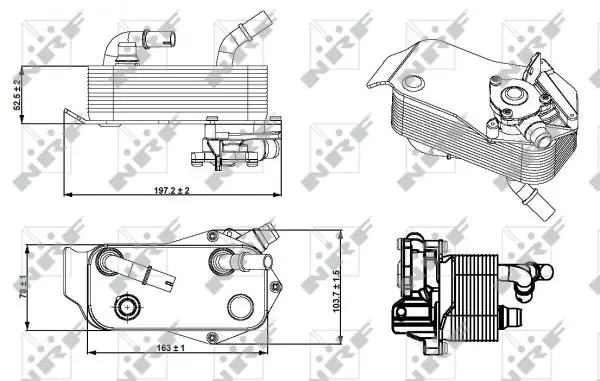 Neu NRF 31279 - Ölkühler, Automatikgetriebe