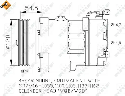Markenware NRF 32033 - Kompressor, Klimaanlage - EASY FIT