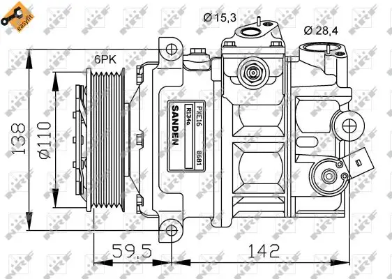 NRF 32147G - Kompressor, Klimaanlage - GENUINE Online Kaufen