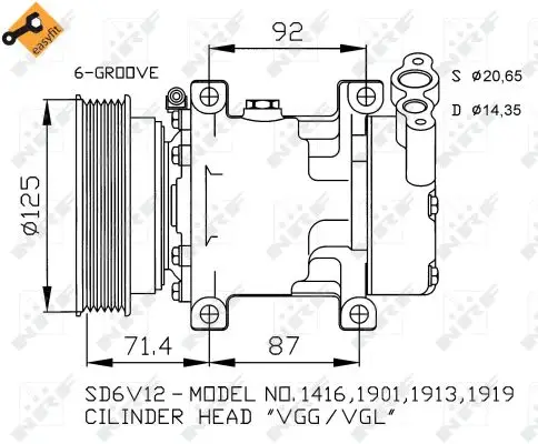 Zertifiziert NRF 32259 - Kompressor, Klimaanlage - EASY FIT