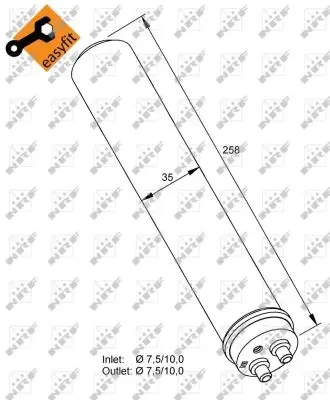 Begrenztes Angebot NRF 33300 - Trockner, Klimaanlage - EASY FIT