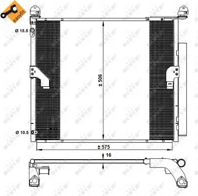 Neu NRF 350335 - Kondensator, Klimaanlage - EASY FIT