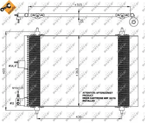 Angebot NRF 35414 - Kondensator, Klimaanlage - EASY FIT