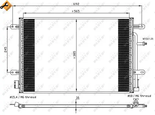 Top-Angebot NRF 35560 - Kondensator, Klimaanlage - EASY FIT