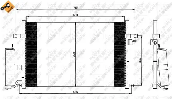 Top-Preis NRF 35573 - Kondensator, Klimaanlage - EASY FIT