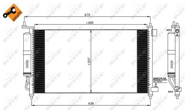 Neu NRF 35583 - Kondensator, Klimaanlage - EASY FIT