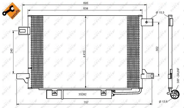NRF 35758 - Kondensator, Klimaanlage - EASY FIT Highlight
