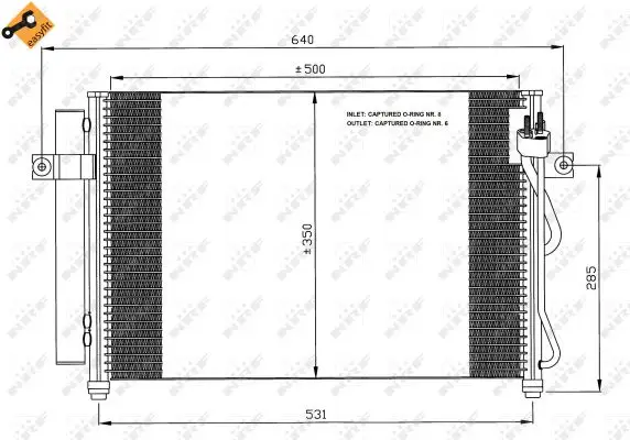 NRF 35630 - Kondensator, Klimaanlage - EASY FIT Neuheit