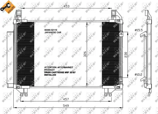 NRF 35652 - Kondensator, Klimaanlage - EASY FIT Meistverkauft