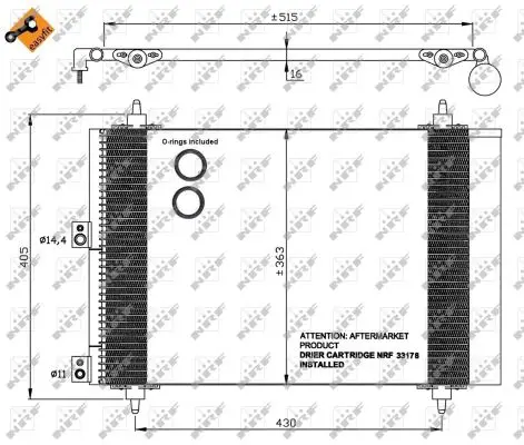 Sonderangebot NRF 35843 - Kondensator, Klimaanlage - EASY FIT