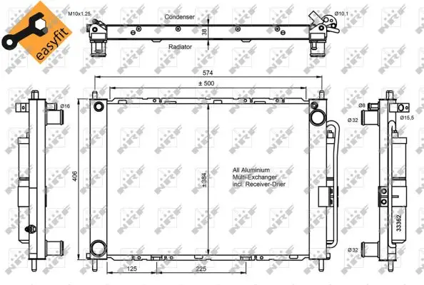 NRF 35886 - Kondensator, Klimaanlage - EASY FIT Online Kaufen