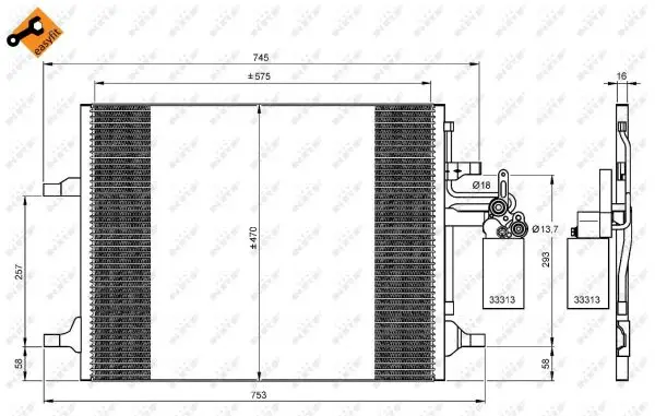 NRF 35930 - Kondensator, Klimaanlage - EASY FIT Markenware